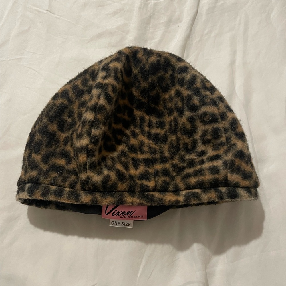 STARLET BERET IN VINTAGE LEOPARD PRINT - VIXEN BY MICHELINE PITT - Picture 4 of 4